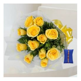 Rakhi With Yellow Roses