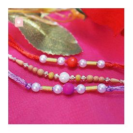 Set of 3 Pearl Rakhis