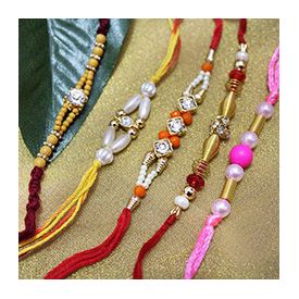 Five different types of rakhi