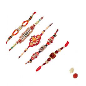 Set of 5 designer Rakhi