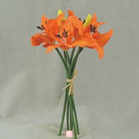 Bunch of 6 orange lilies