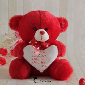 Name Personalized Red Teddy
