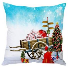Christmas Gift Wagon Cushion Cover