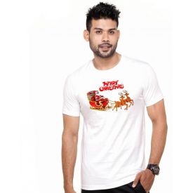 Wild Thunder Printed Men's White T-Shirt