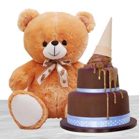 Teddy Bear Hug | Cakes and Cupcake Delivery Abu Dhabi, Dubai . Bloomsburys  Online Cakes Cake |