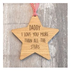 Love you more than stars wooden Plaque