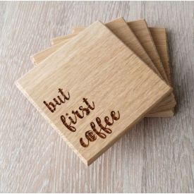 Personalized wooden coaster