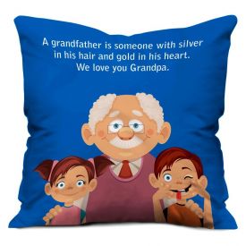Grandchildren Love Blue Small Cushion with Filler