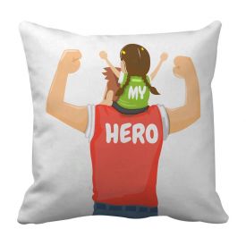 Gifts For Father From Daughter printed Cushion(12 Inch X 12 Inch,Multicolor) with Inner Filler