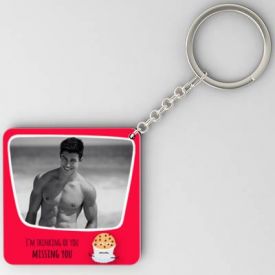 I'm thinking of you square shaped Personalized Key chain