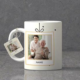 Delightful Personalized Birthday Keychain & Mug combo