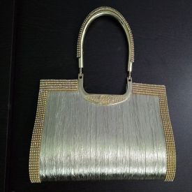 Silver Medium Casual Clutch