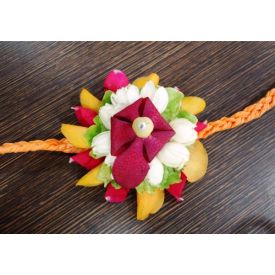 Bright color floral Rakhi