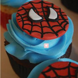 Delicious Spiderman Cup Cakes