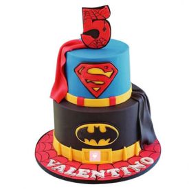 4KG Batman N Superman Vanilla Cake