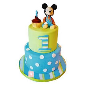 Cute Mickey Mouse Cartoon Cake