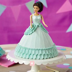 Blue Barbie Cake