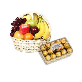 Mixed fruits with Ferrero Rocher