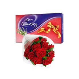 Christmas chocolates with flower