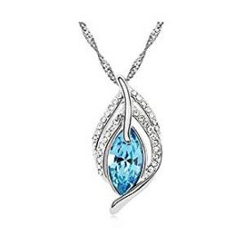 Elegant Blue Austrian Crystal Pendan