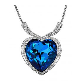 Pendant 18k Rhodium Plated Antique in Titanic Heart Shape