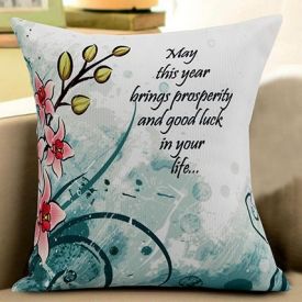 New Year Wishes cushion