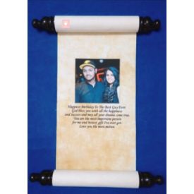 Personalized scroll with box