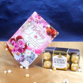 Ferrero rocher with card