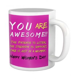 Pink print mug