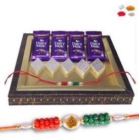 Rakhi With Dairy Milk Combo