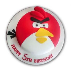 Angry Bird Fondant Cake