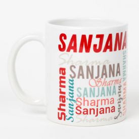 Multicolored peronalized name Mug