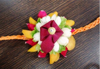 Bright color floral Rakhi