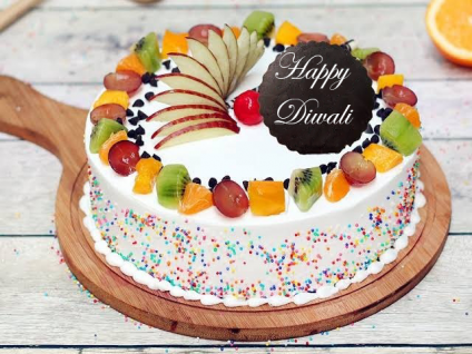 Square Diwali Chocolate Cake