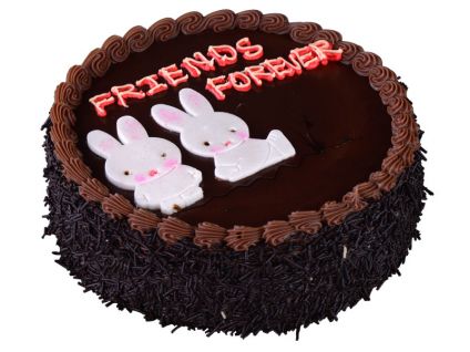 Friend Forever Round Shape Black Forest Cake