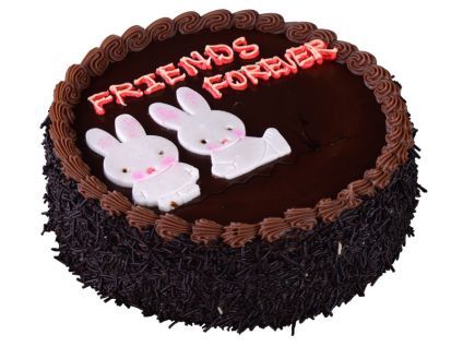 Friend Forever Round Shape chocolate Cake