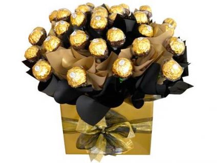 Ferrero rocher with vase