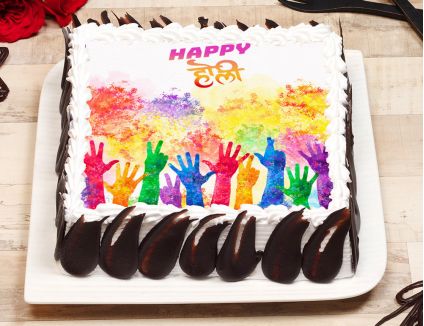 Square Holi cake