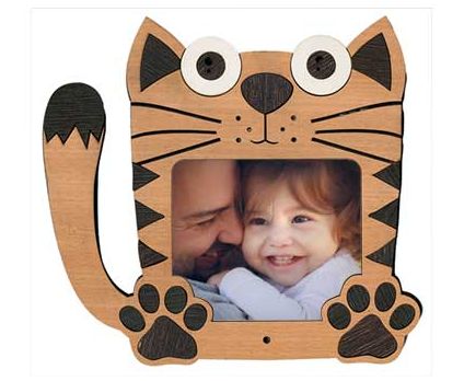 Cat wooden photo frame