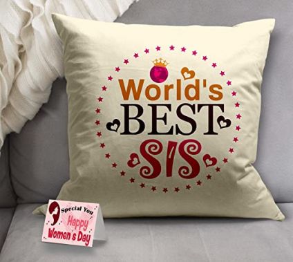 Beautiful printed cushion for sister