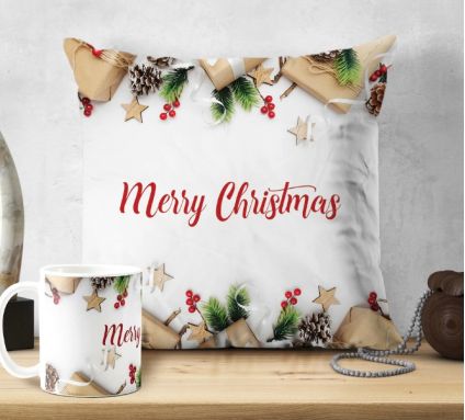 Personalized Christmas Cushion N Mug