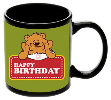 Happy Birthday Black Mugs
