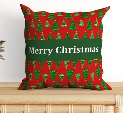 Merry Christmas Printed Pillow