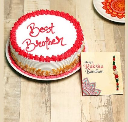 Butter scotch Cake with Rakhi