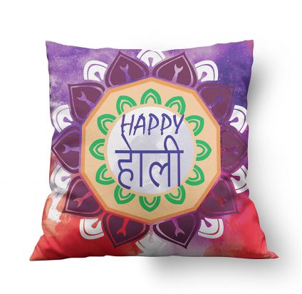 Printed Holi Cushion