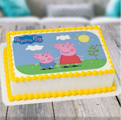 Vanilla Peepa Pig cake