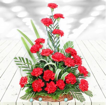 Lovely Carnations Basket