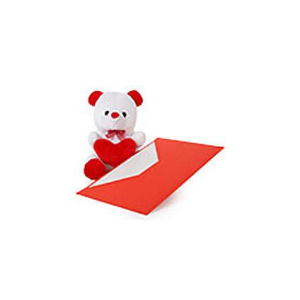 6 inch Teady Bear with Greeting card as per occasion