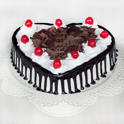 Black Forest Heart Cake