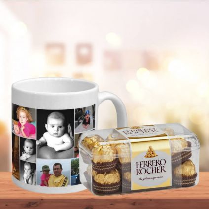 Personalised Mug and Ferrero Rocher Combo